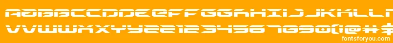 drivelaser Font – White Fonts on Orange Background
