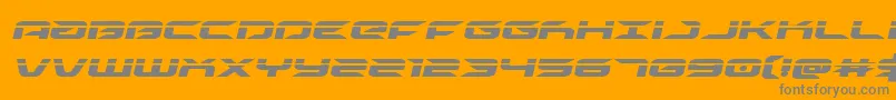 drivelaserital Font – Gray Fonts on Orange Background