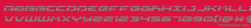 drivelaserital-Schriftart – Graue Schriften auf rotem Hintergrund