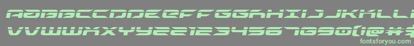 フォントdrivelaserital – 灰色の背景に緑のフォント