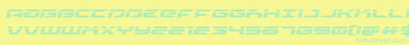 Czcionka drivelaserital – zielone czcionki na żółtym tle