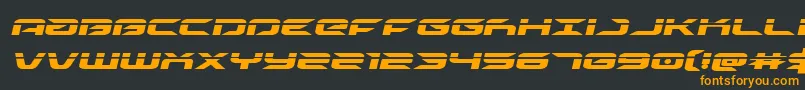 drivelaserital Font – Orange Fonts on Black Background
