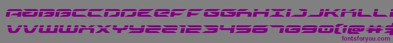 Czcionka drivelaserital – fioletowe czcionki na szarym tle