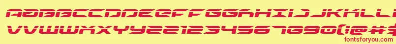 drivelaserital Font – Red Fonts on Yellow Background
