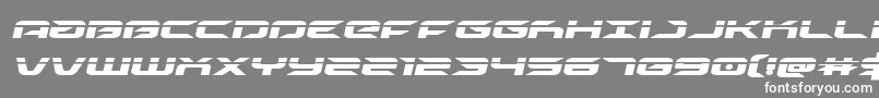 drivelaserital-Schriftart – Weiße Schriften auf grauem Hintergrund