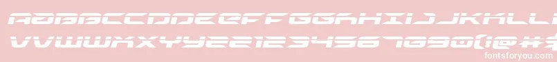 drivelaserital-Schriftart – Weiße Schriften auf rosa Hintergrund