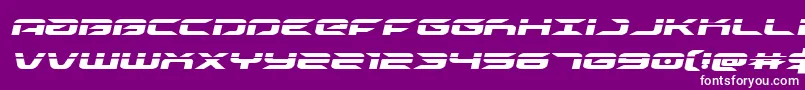 Fonte drivelaserital – fontes brancas em um fundo violeta