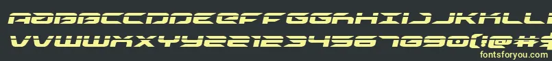 Fonte drivelaserital – fontes amarelas em um fundo preto