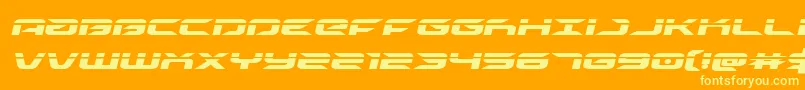 drivelaserital-fontti – keltaiset fontit oranssilla taustalla