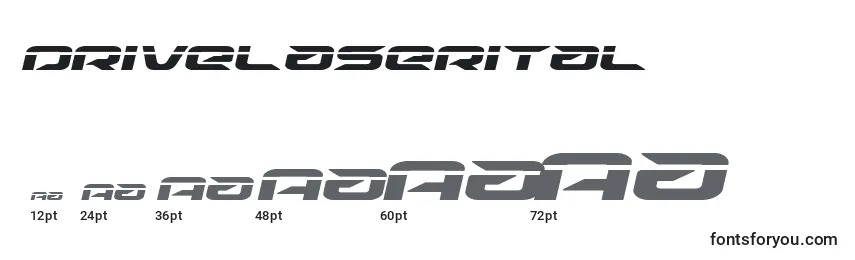 Drivelaserital (125506) Font Sizes