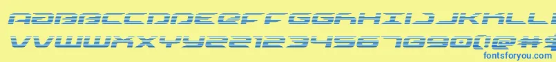 drivescanital Font – Blue Fonts on Yellow Background