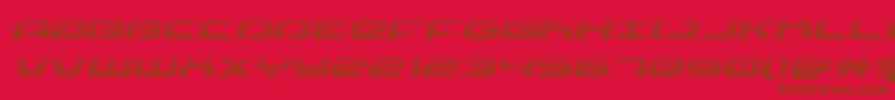 drivescanital Font – Brown Fonts on Red Background