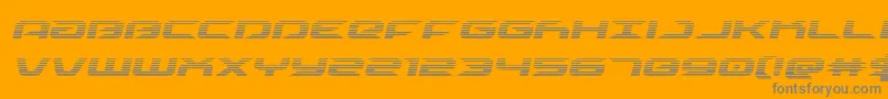 drivescanital Font – Gray Fonts on Orange Background