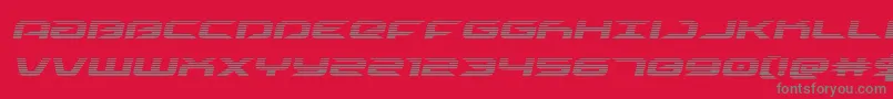 drivescanital Font – Gray Fonts on Red Background