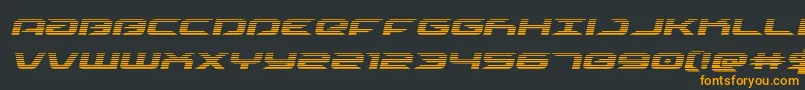 drivescanital Font – Orange Fonts on Black Background