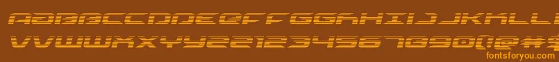 drivescanital Font – Orange Fonts on Brown Background