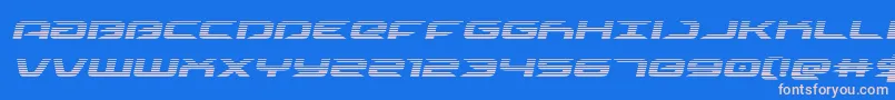 drivescanital Font – Pink Fonts on Blue Background