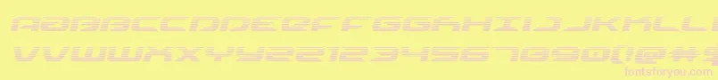 drivescanital Font – Pink Fonts on Yellow Background