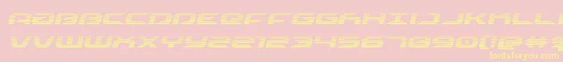 drivescanital Font – Yellow Fonts on Pink Background