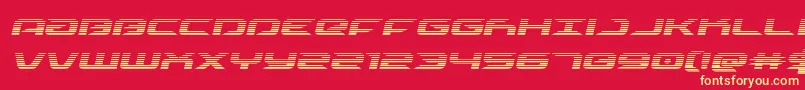 drivescanital Font – Yellow Fonts on Red Background