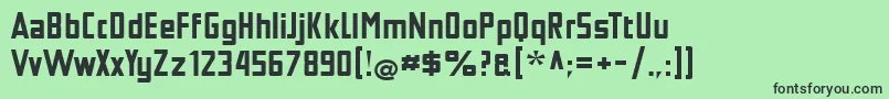 フォントTschicholdBold – 緑の背景に黒い文字