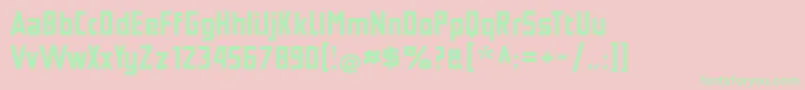 TschicholdBold-Schriftart – Grüne Schriften auf rosa Hintergrund