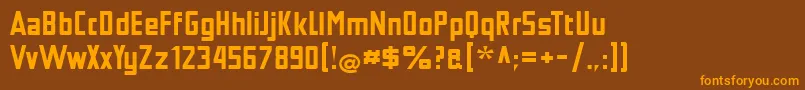 TschicholdBold Font – Orange Fonts on Brown Background