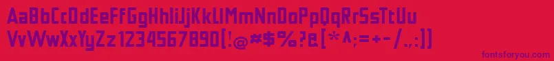 TschicholdBold Font – Purple Fonts on Red Background