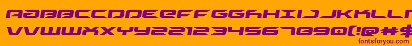 drivesemital Font – Purple Fonts on Orange Background