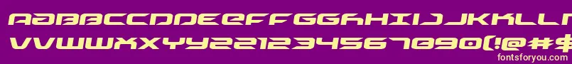 drivesemital Font – Yellow Fonts on Purple Background