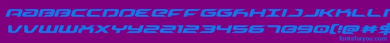 drivesuperital Font – Blue Fonts on Purple Background