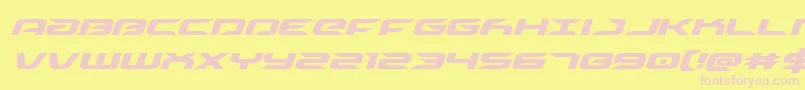 drivesuperital Font – Pink Fonts on Yellow Background