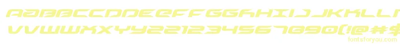 drivesuperital Font – Yellow Fonts on White Background