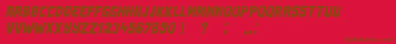 DrivingAround Italic Font – Brown Fonts on Red Background