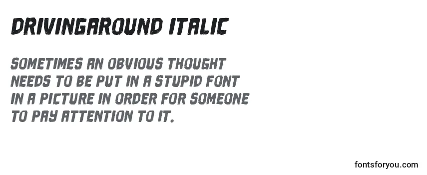 フォントDrivingAround Italic