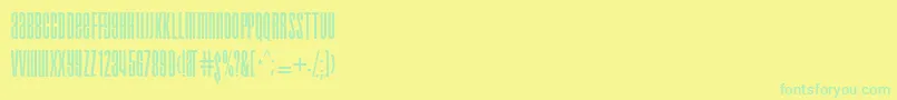 フォントdroid – 黄色い背景に緑の文字