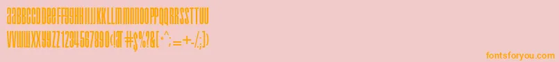 Fonte droid – fontes laranjas em um fundo rosa