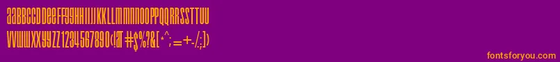 droid-fontti – oranssit fontit violetilla taustalla