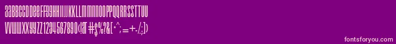 droid Font – Pink Fonts on Purple Background