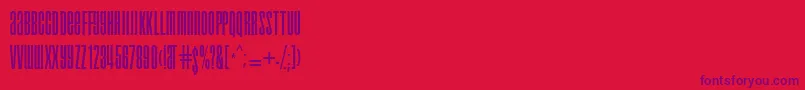 droid Font – Purple Fonts on Red Background
