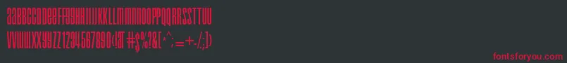 droid Font – Red Fonts on Black Background
