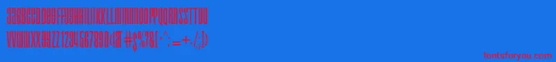 droid Font – Red Fonts on Blue Background