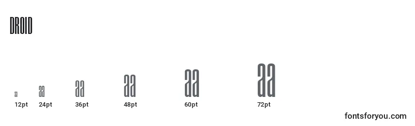 Droid (125513) Font Sizes