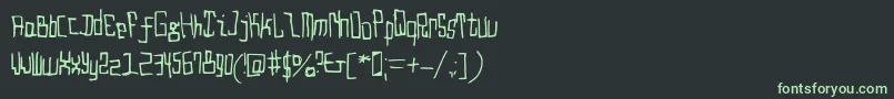 フォントDroido Medium – 黒い背景に緑の文字