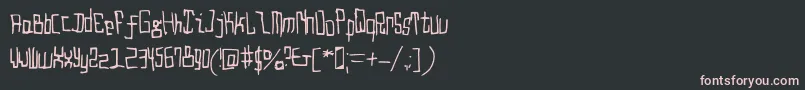 フォントDroido Medium – 黒い背景にピンクのフォント