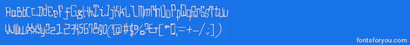 フォントDroido Medium – ピンクの文字、青い背景