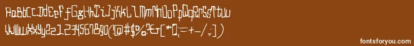 フォントDroido Medium – 茶色の背景に白い文字