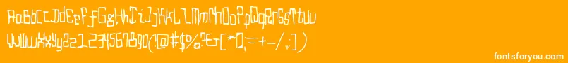 フォントDroido Medium – オレンジの背景に白い文字