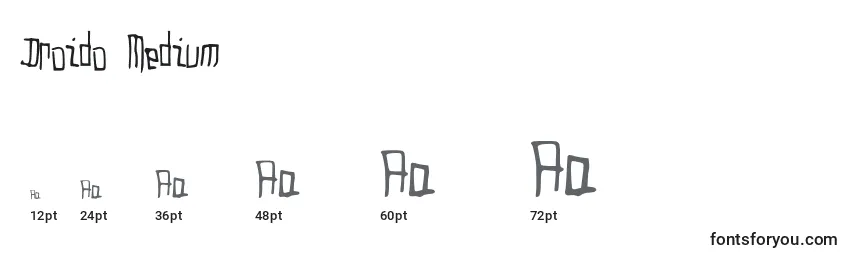 Droido Medium Font Sizes