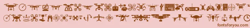 Weitere Informationen zur drone-Schriftart drone-Schriftart – Braune Schriften auf rosa Hintergrund
